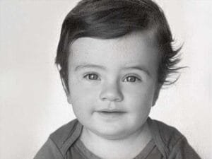 Child portrait restored
