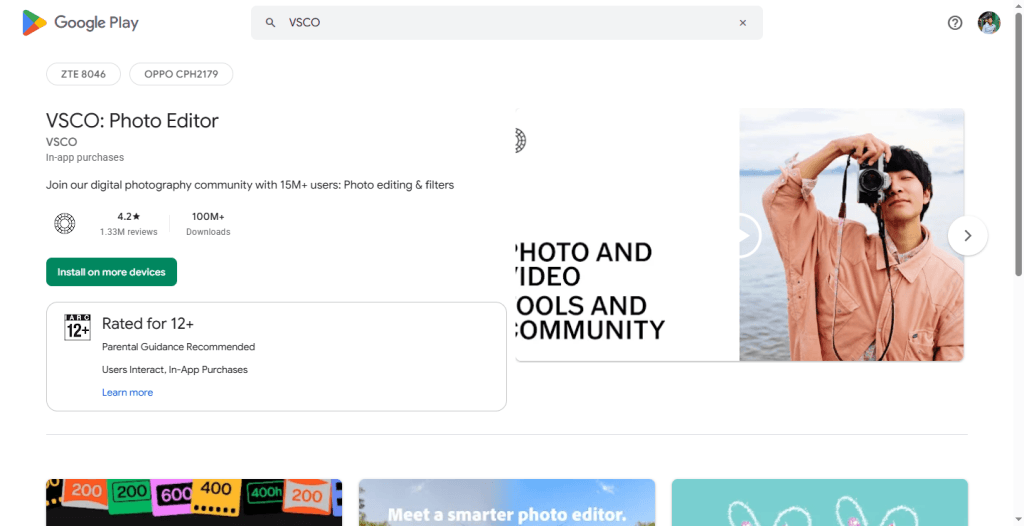 VSCO Photo Editor