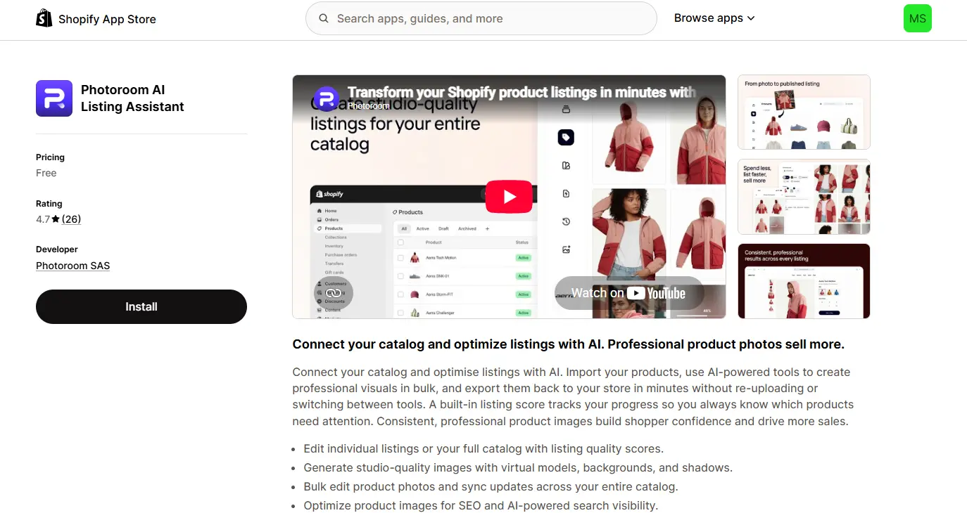 5. Photoroom AI Listing Assistant