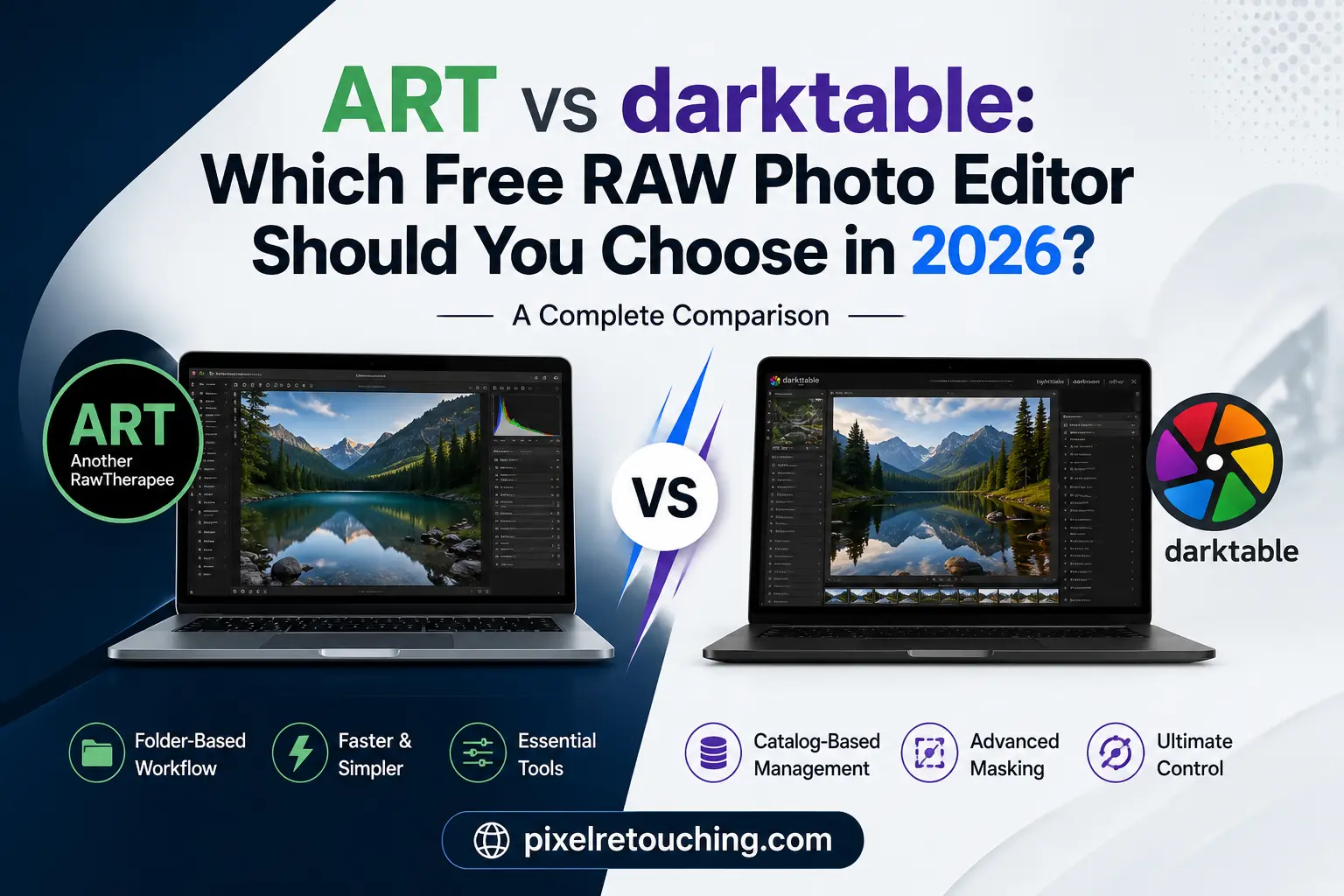 ART vs darktable comparison