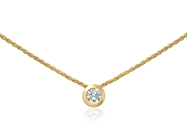 Bezel-set pendant after retouching