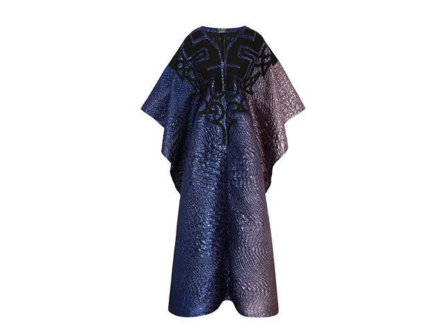 Boutique garment after fabric texture and weave detail were brought back
