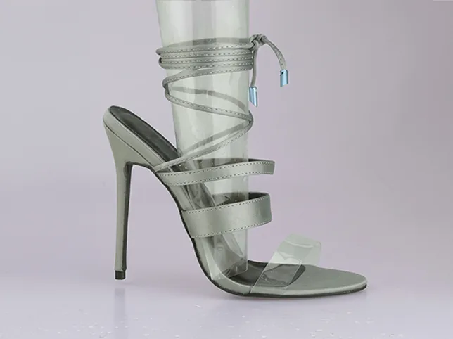 Strappy heel before retouching