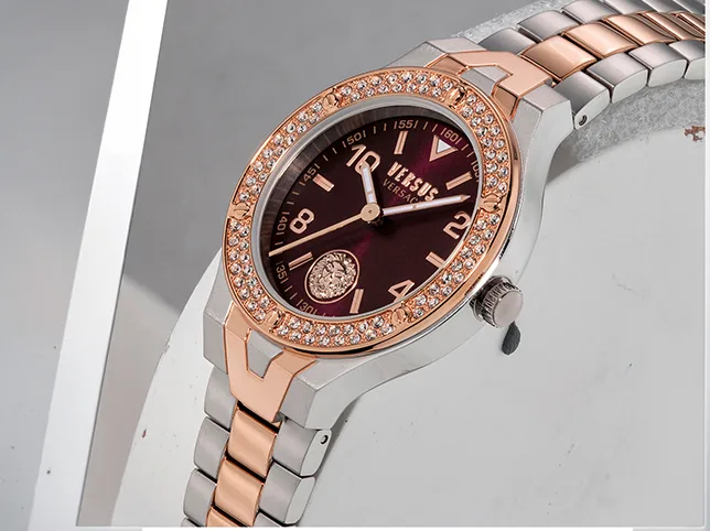Crystal-bezel watch before retouching