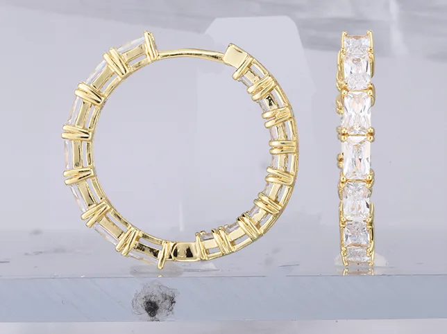 Hoop earring before cut-out