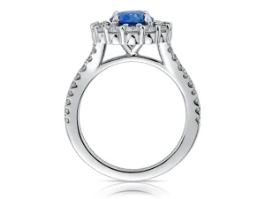 Sapphire halo ring retouching