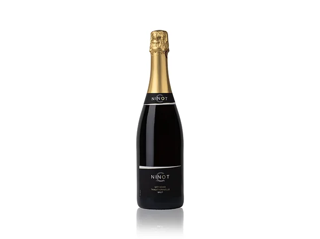 Champagne bottle after retouching