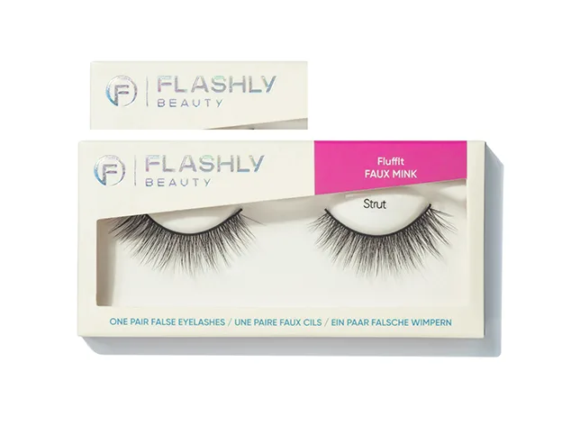 Boxed false eyelashes before packaging retouching for an eCommerce listing