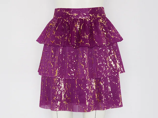Sequinned skirt before the hanger was removed and the garment squared to fill the frame
