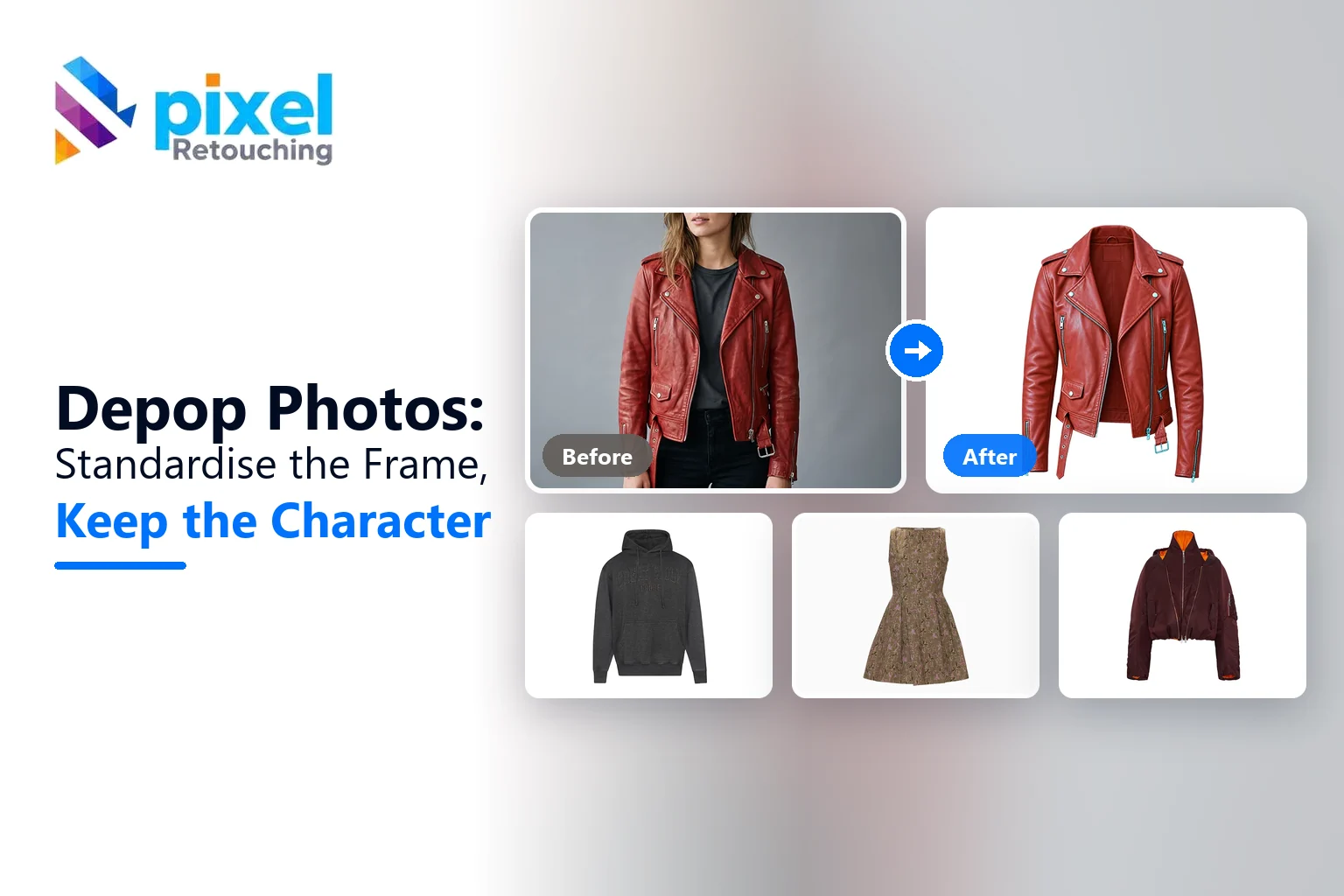 Depop Photos: Standardise the Frame, Keep the Character