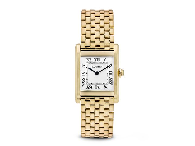 Pre-owned watch after retouching with handling marks cleaned